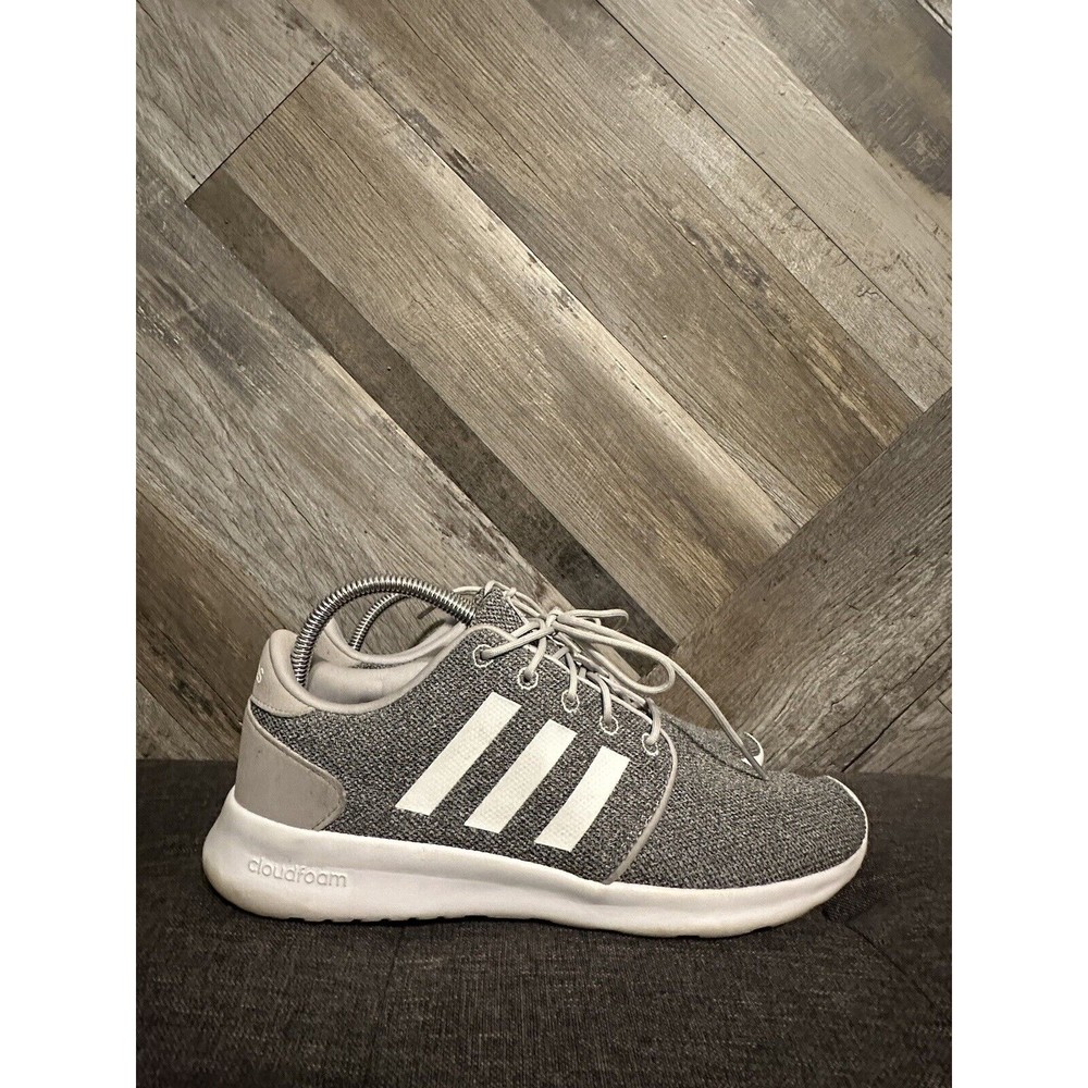 Adidas Cloudfoam QT Racer Womens Size 9.5 Gray Running Shoes Sneakers AW4313